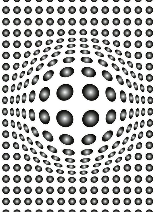 5006 4 wizard genius dots black and white Fotomural Tejido No Tejido 192x260cm 4 Tiras | Yourdecoration.es