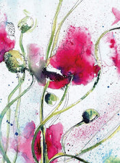 5443 4 wizard genius poppies watercolour Fotomural Tejido No Tejido 192x260cm 4 Tiras | Yourdecoration.es