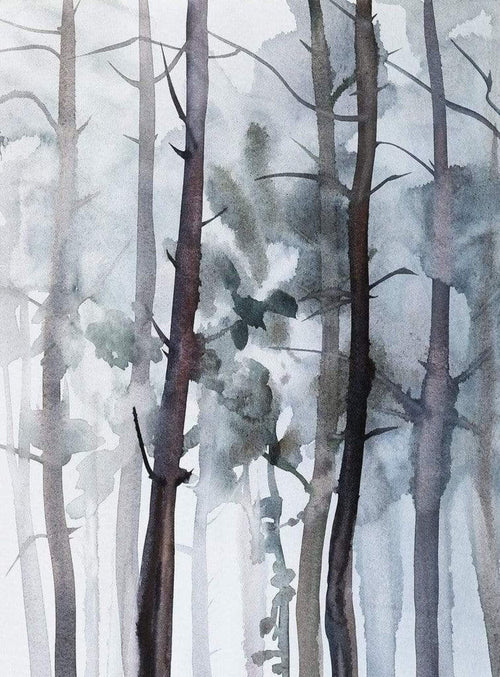 5455 4 wizard genius watercolour forest Fotomural Tejido No Tejido 192x260cm 4 Tiras | Yourdecoration.es