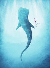 5470 4 wizard genius the whale shark Fotomural Tejido No Tejido 192x260cm 4 Tiras | Yourdecoration.es