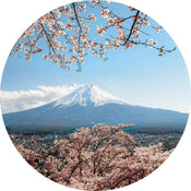 5492 r wizard genius mount fuji in japan Fotomural Tejido No Tejido 140x140cm Redondo | Yourdecoration.es