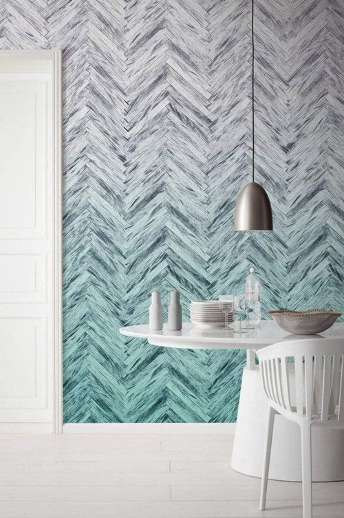 6000b vd4 komar herringbone mint Fotomural Tejido No Tejido 400x250cm 4 Tiras Ambiente | Yourdecoration.es