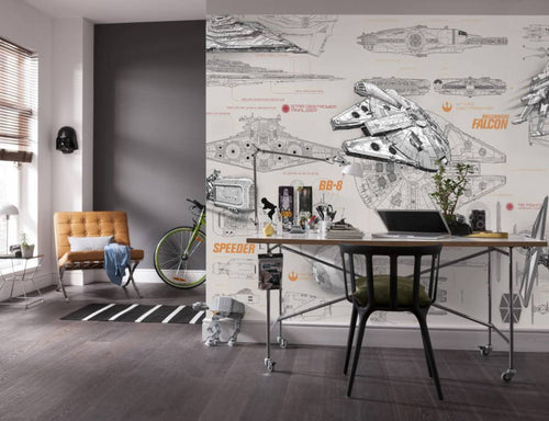 8 493 komar star wars blueprints Fotomural 368x25 7fff2f5c 1d21 4789 b8de acafba028c91 | Yourdecoration.es