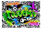 Artgeist Football Graffiti Fotomural Tejido No Tejido | Yourdecoration.es