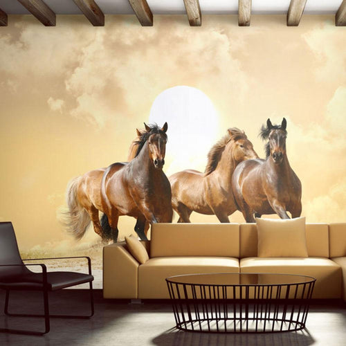 Artgeist Running Paarden Fotomural Tejido No Tejido Ambiente | Yourdecoration.es