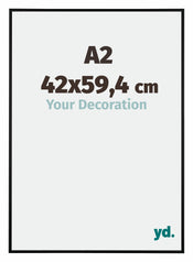 Austin Aluminio Marco De Fotos 42x59 4cm A2 Negro Mate Delantera Tamano | Yourdecoration.es