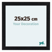 Como MDF Marco De Fotos 25x25cm Negro Mate Parte Delantera Tamano | Yourdecoration.es