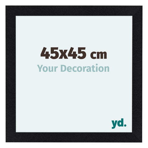 Como MDF Marco De Fotos 45x45cm Negro Mate Parte Delantera Tamano | Yourdecoration.es