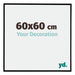 Evry Plastico Marco de Fotos 60x60cm Negro Mat Parte delantera Tamano | Yourdecoration.es