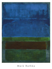 Impresion del Arte Mark Rothko Blue Green and Brown 71x94cm MKR 556 PGM | Yourdecoration.es