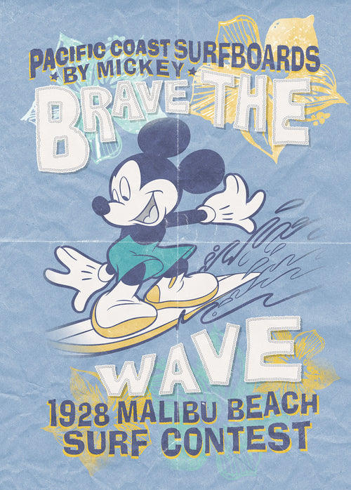 Komar Fotomural Tejido No Tejido Iadx4 014 Mickey Brave The Wave | Yourdecoration.es