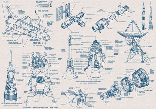 Komar Fotomural Tejido No Tejido Iax8 0016 Spacecraft Architecture | Yourdecoration.es