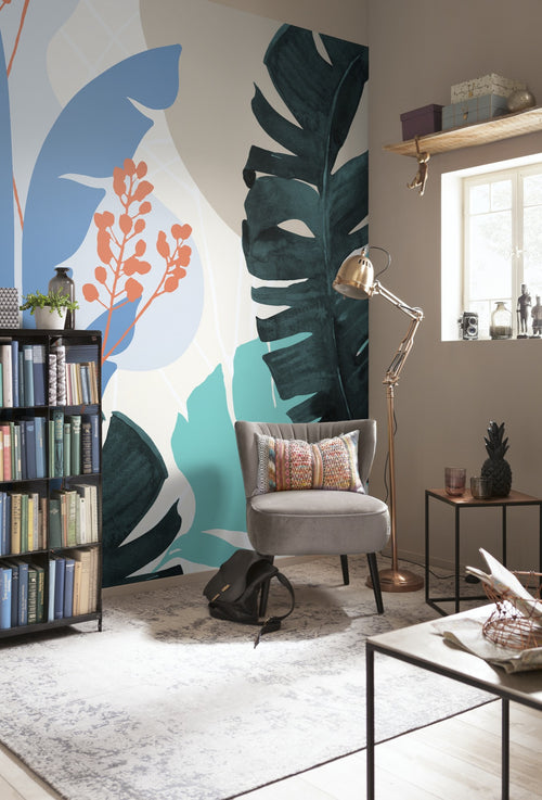 Komar Fotomural Tejido No Tejido Inx6 085 Tropical Shapes Interieur | Yourdecoration.es