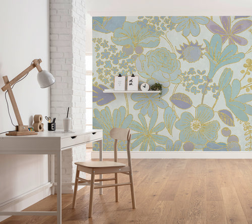 Komar Groovy Bloom No Tejido Fotobehang 300x250cm 6 tiras Ambiente | Yourdecoration.es