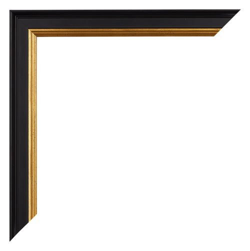 Lincoln Madera Marco De Fotos 20x25cm Negro Dorado Esquina | Yourdecoration.es