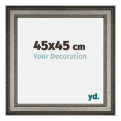 Liverpool Madera Marco de Fotos 45x45cm Plateado Parte delantera Tamano | Yourdecoration.es