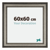 Liverpool Madera Marco de Fotos 60x60cm Plateado Parte delantera Tamano | Yourdecoration.es