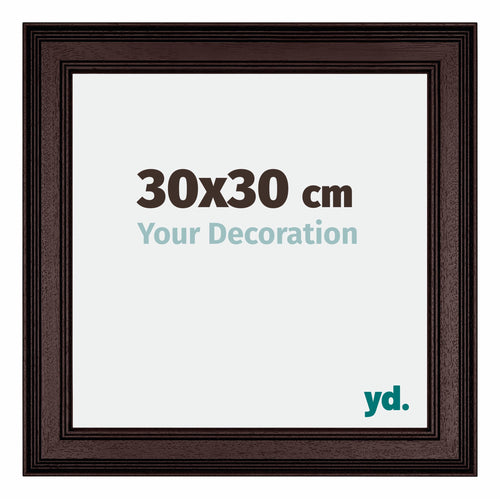 Londen Madera Marco de Fotos 30x30cm Marron Wengue Parte delantera Tamano | Yourdecoration.es