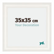 Londen Madera Marco de Fotos 35x35cm Blanco Parte delantera Tamano | Yourdecoration.es