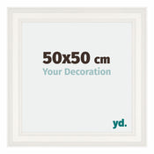 Londen Madera Marco de Fotos 50x50cm Blanco Parte delantera Tamano | Yourdecoration.es