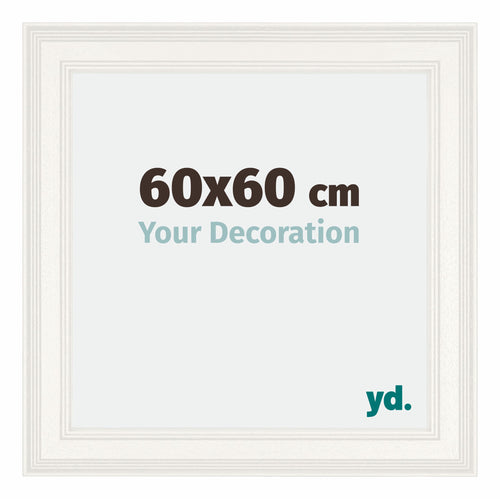 Londen Madera Marco de Fotos 60x60cm Blanco Parte delantera Tamano | Yourdecoration.es