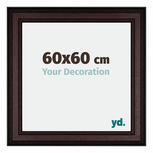 Londen Madera Marco de Fotos 60x60cm Marron Wengue Parte delantera Tamano | Yourdecoration.es