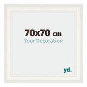 Londen Madera Marco de Fotos 70x70cm Blanco Parte delantera Tamano | Yourdecoration.es