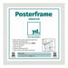 Marco de Poster MDF 40x40cm Blanco Mate Parte delantera Tamano | Yourdecoration.es