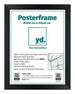 Marco de Poster MDF 60x80 Negro Mate Parte delantera Tamano | Yourdecoration.es