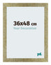 Mura MDF Marco de Fotos 36x48cm Dorado Antiguo Delantera Tamano | Yourdecoration.es