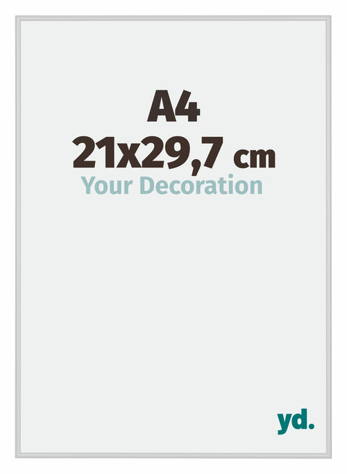 New York Aluminio Marco de Fotos 21x29 7cm Plateado mate Parte delantera Tamano | Yourdecoration.es