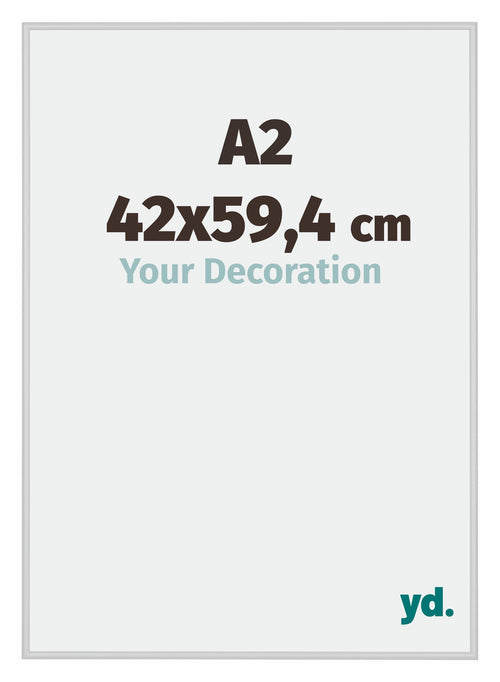 New York Aluminio Marco de Fotos 42x59 4cm Plateado mate Parte delantera Tamano | Yourdecoration.es