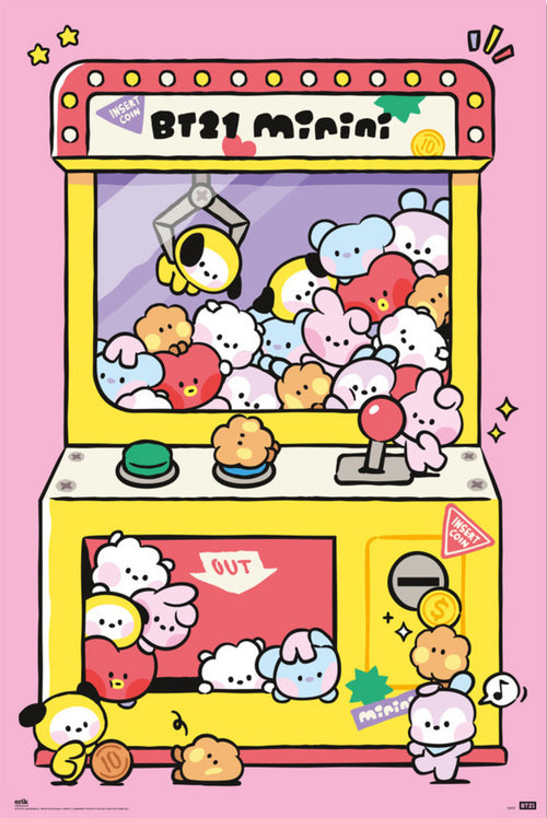 Póster Bt21 Arcade Machine 61x91.5cm Grupo Erik GPE5795 | Yourdecoration.es