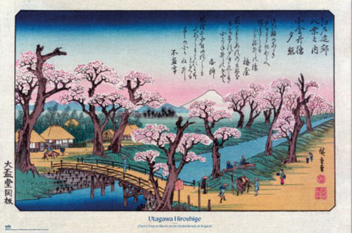 Poster Cherry Trees At Koganei Utagawa Hiroshige 61x91 5cm Grupo Erik GPE5930 | Yourdecoration.es