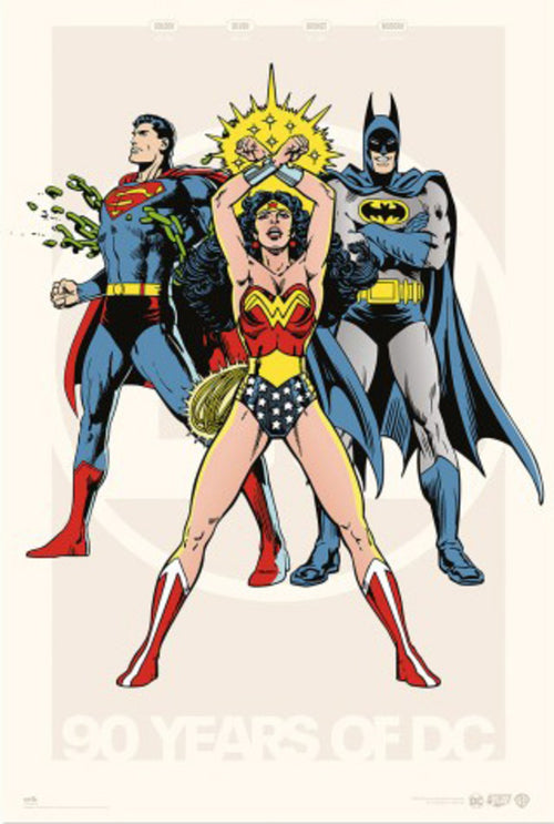 Poster Dc Comics 90Th Anniversary 61x91 5cm Grupo Erik GPE5848 | Yourdecoration.es