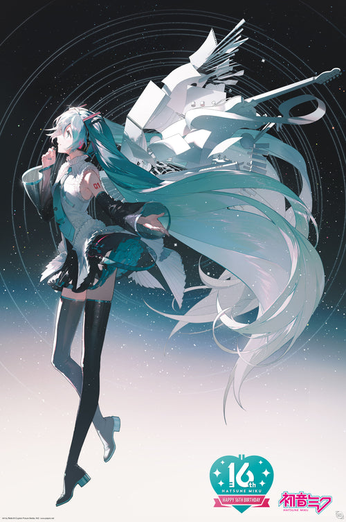 Póster Hatsune Miku Happy 16Th Birthday Miku 61x91 5cm Abystyle GBYDCO491 | Yourdecoration.es