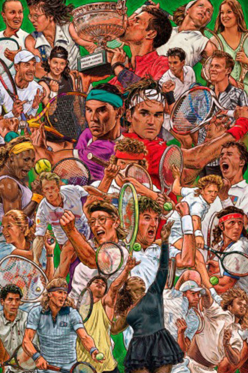 Poster Legendary Tennis Players 61x91 5cm Grupo Erik GPE5877 | Yourdecoration.es