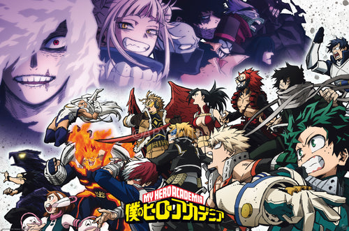 Poster My Hero Academia Heroes Vs Vilains 91 5x61cm Abystyle GBYDCO616 | Yourdecoration.es