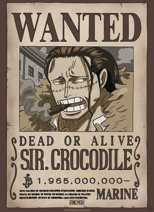 Poster One Piece Wanted Crocodile Wano 38x52cm Abystyle GBYDCO640 | Yourdecoration.es