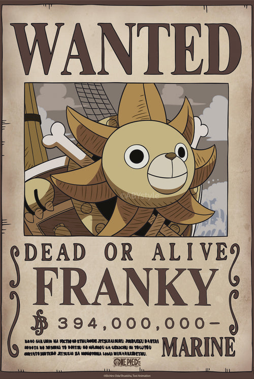 Poster One Piece Wanted Franky Wano 38x52cm Abystyle GBYDCO645 | Yourdecoration.es