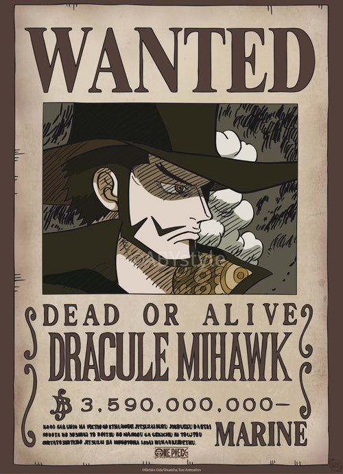 Poster One Piece Wanted Mihawk Wano 38x52cm GBYDCO627 | Yourdecoration.es