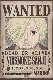 Poster One Piece Wanted Sanji Wano 38x52cm Abystyle GBYDCO625 | Yourdecoration.es