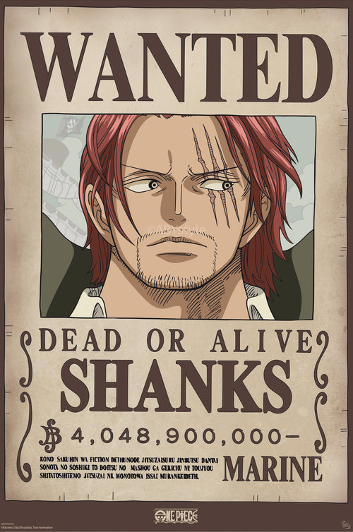 Poster One Piece Wanted Shanks Wano 38x52cm GBYDCO654 | Yourdecoration.es