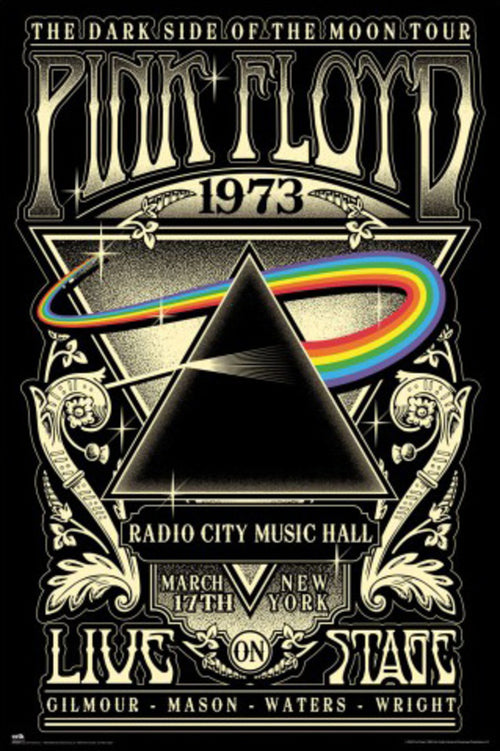 Poster Pink Floyd The Dark Side Of The Moon Tour 1973 61x91 5cm Grupo Erik GPE5909 | Yourdecoration.es