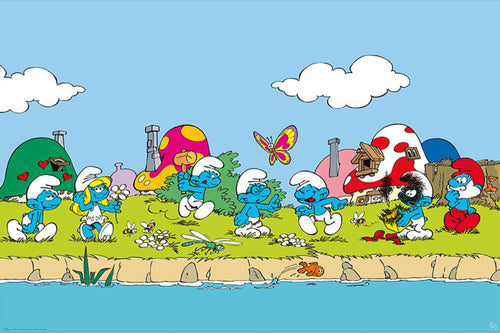 Póster The Smurfs Group 91 5x61cm Abystyle GBYDCO480 | Yourdecoration.es