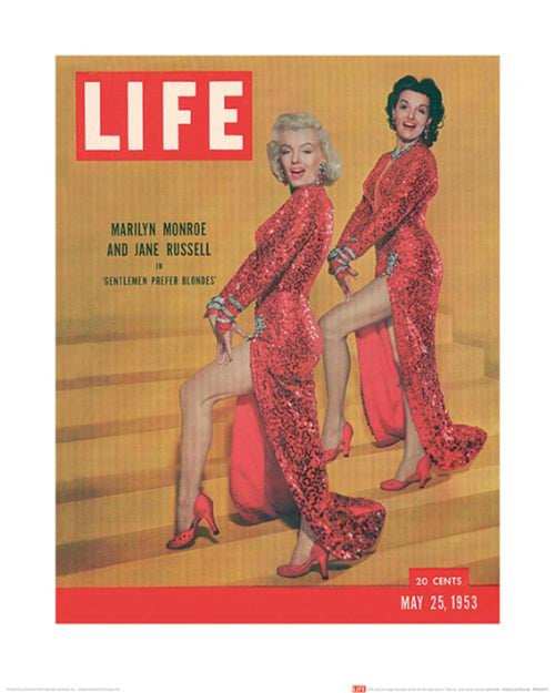 Reproducción de arte Time Life Life Cover Monroe Russell 40x50cm Pyramid PPR43077 | Yourdecoration.es