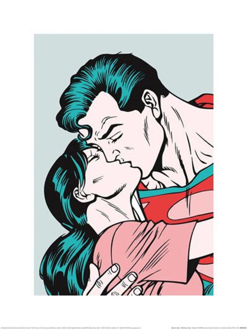 Reproducción de arte Wb100 Superman Kiss 30x40cm Pyramid PPR54379 | Yourdecoration.es