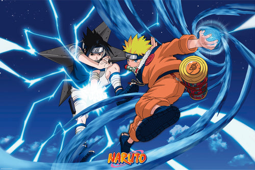 Naruto Naruto And Sasuke Póster 91 5X61cm | Yourdecoration.es