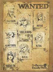 The Seven Deadly Sins Wanted Póster 38X52cm | Yourdecoration.es