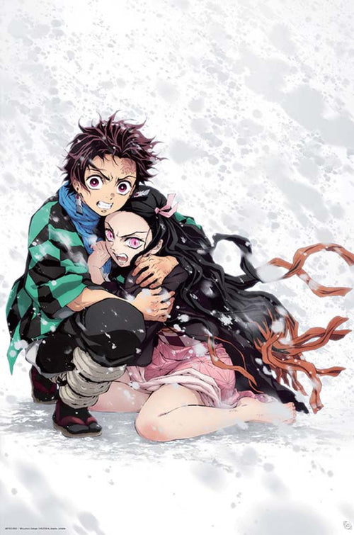 ABYstyle Demon Slayer Tanjiro & Nezuko Snow Póster 61x91,5cm | Yourdecoration.es